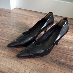 Nine West Black Heels Pointed-Toe Pumps